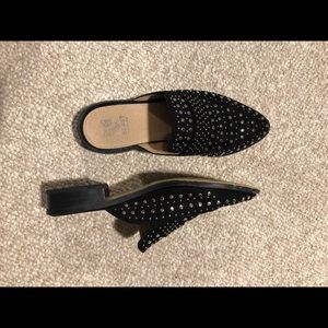 BEAST fashion slip on stoned shoes